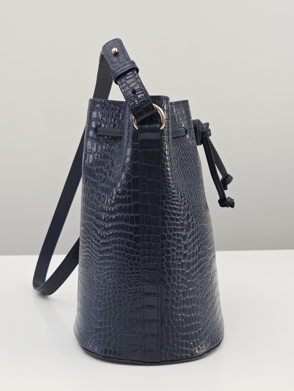 NWT SEZANE FARROW BAG - DENIM CROCO - Picture 4 of 9